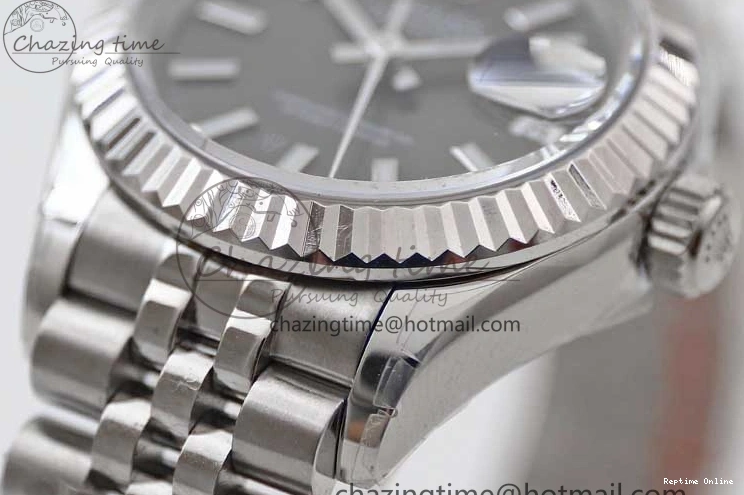 1231 Lady DateJust 28 SS TWF 1:1 Best Edition 904L Steel Black Dial on President Bracelet NH Unisex 2176